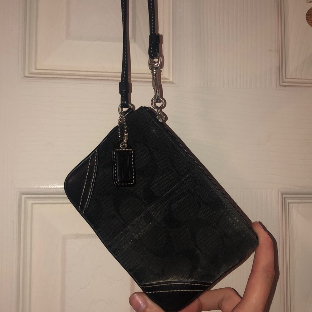 Black Coach wristlet